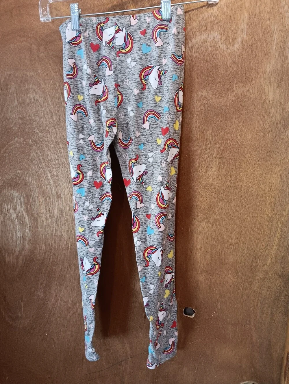 Bobbie Brooks Grey Unicorn & Rainbow Print Leggings